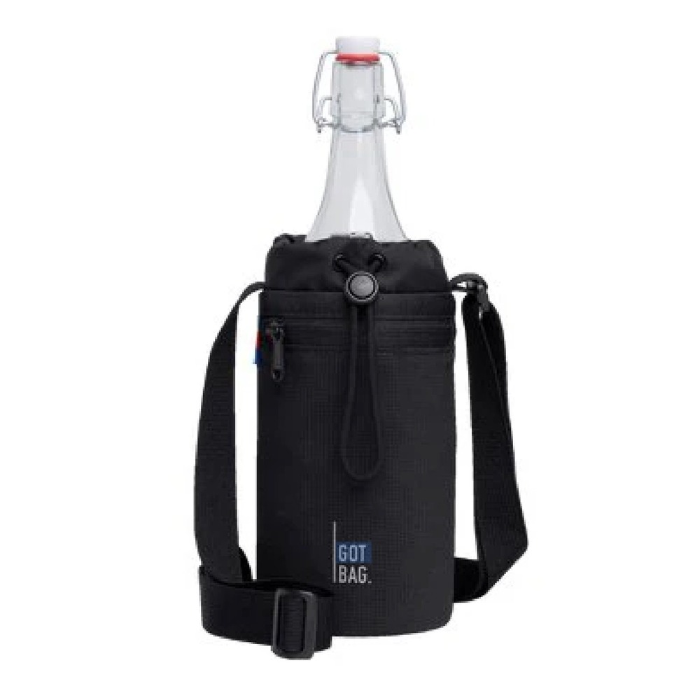 GOT BAG Black Bottle Bag Crossbody Eco Recycled Ocean Plastic NWT